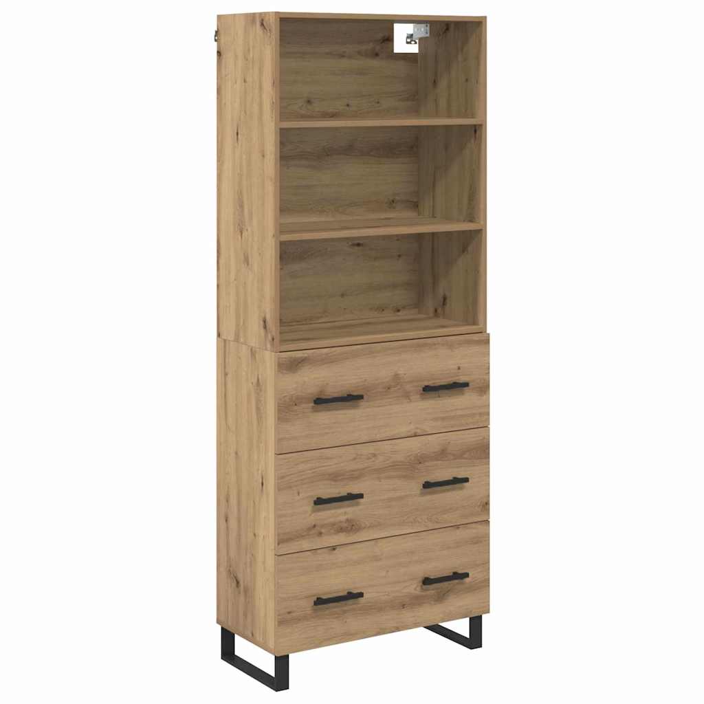Highboard 2 pcs Artisan Oak 69.5 x 34 x 180 cm Engineered Wood