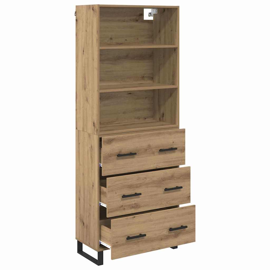 Highboard 2 pcs Artisan Oak 69.5 x 34 x 180 cm Engineered Wood