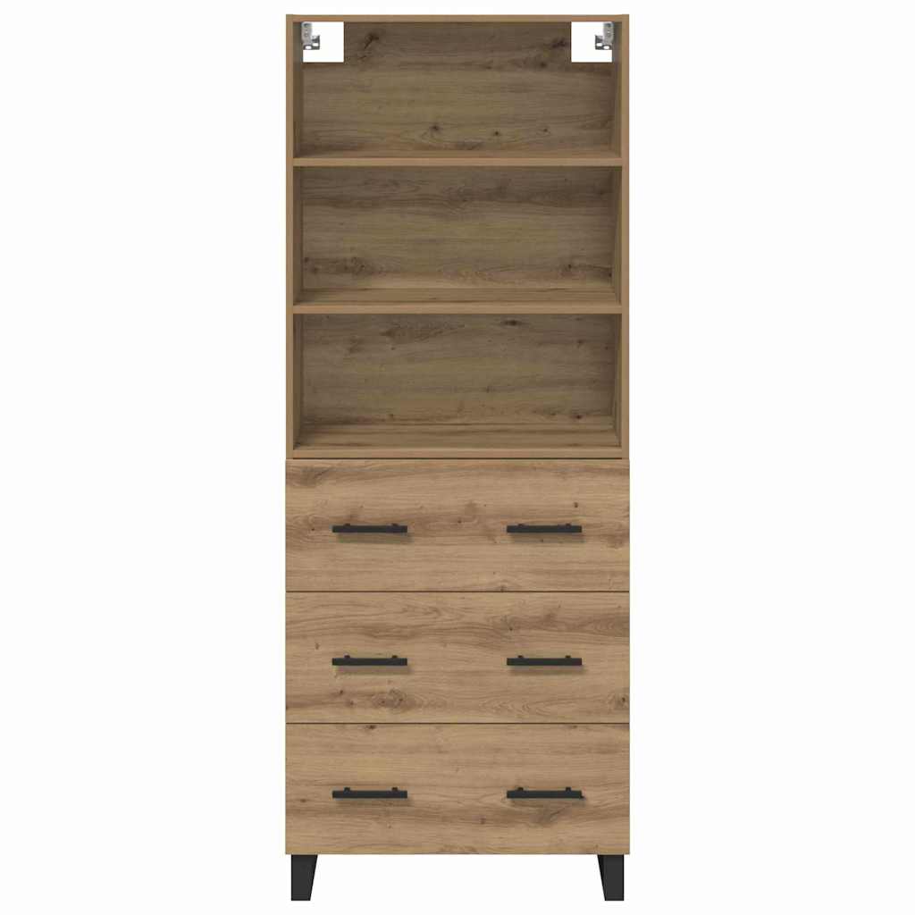 Highboard 2 pcs Artisan Oak 69.5 x 34 x 180 cm Engineered Wood