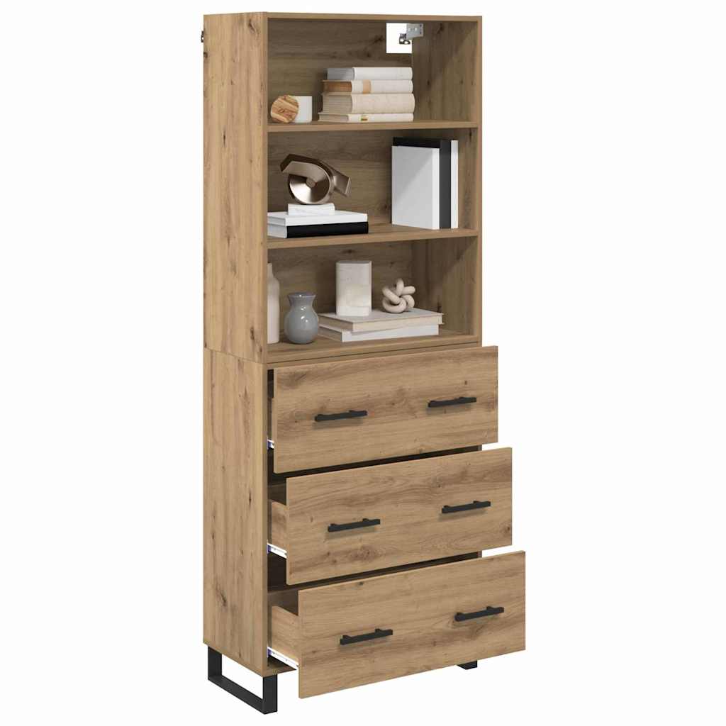 Highboard 2 pcs Artisan Oak 69.5 x 34 x 180 cm Engineered Wood