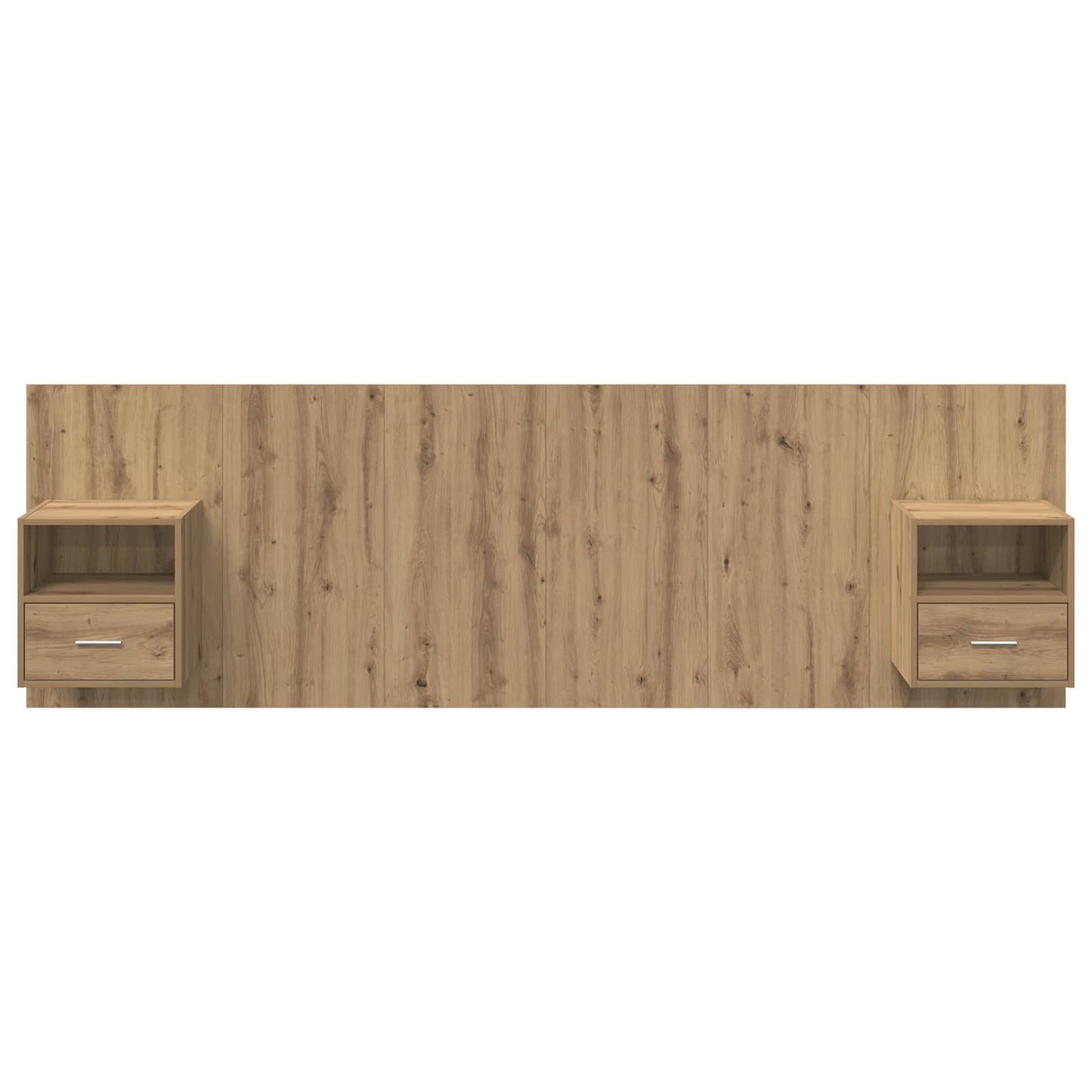 Headboard with Cabinet 3 pcs Artisan Oak Engineered Wood