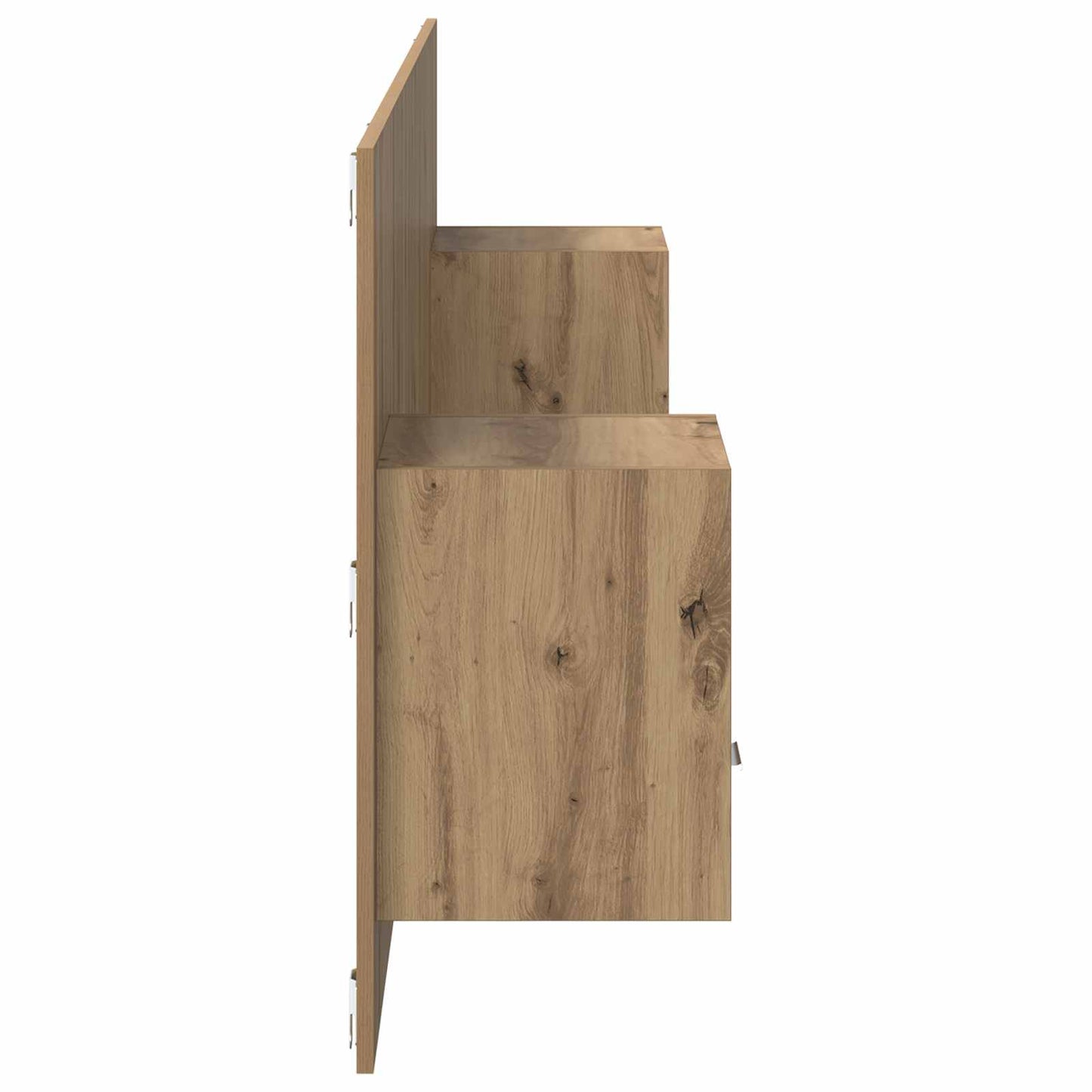 Headboard with Cabinet 3 pcs Artisan Oak Engineered Wood