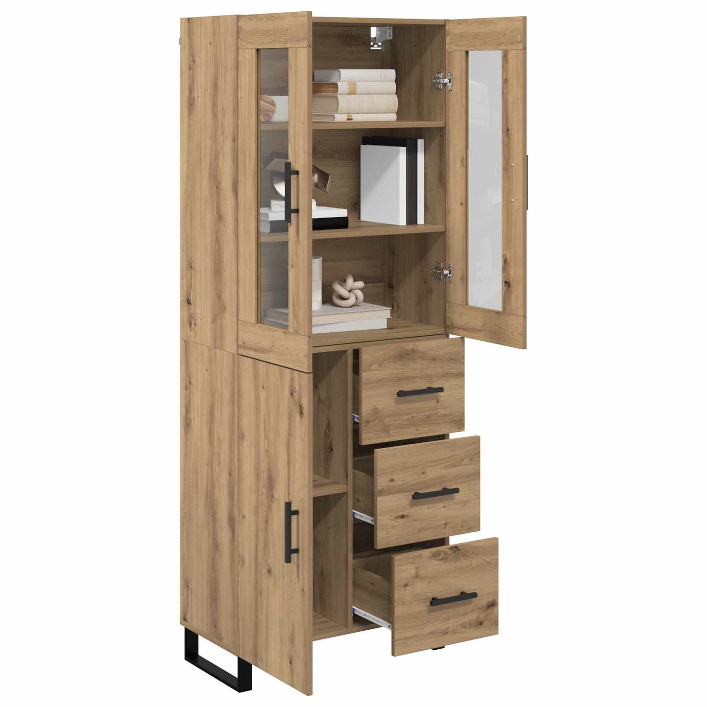 Highboard 2 pcs Artisan Oak 69.5 x 34 x 180 cm Engineered Wood