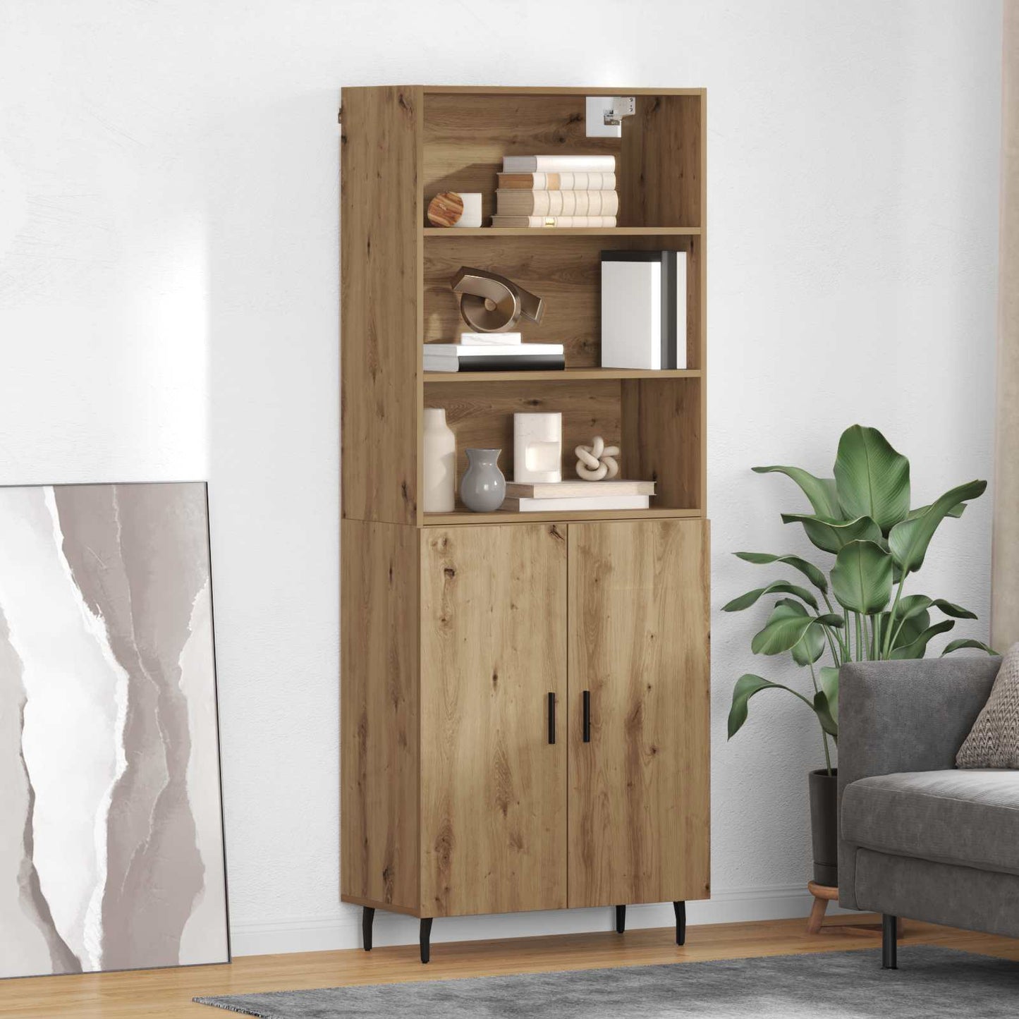 Highboard 2 pcs Artisan Oak 69.5 x 32.5 x 180 cm