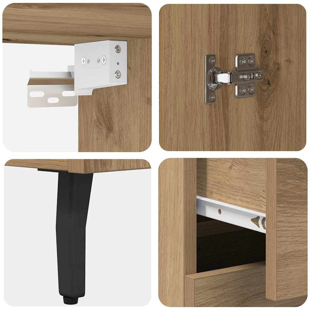 Highboard 2 pcs Artisan Oak 69.5 x 32.5 x 180 cm