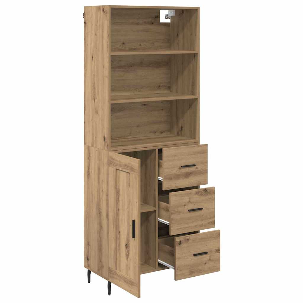 Highboard 2 pcs Artisan Oak 69.5 x 32.5 x 180 cm