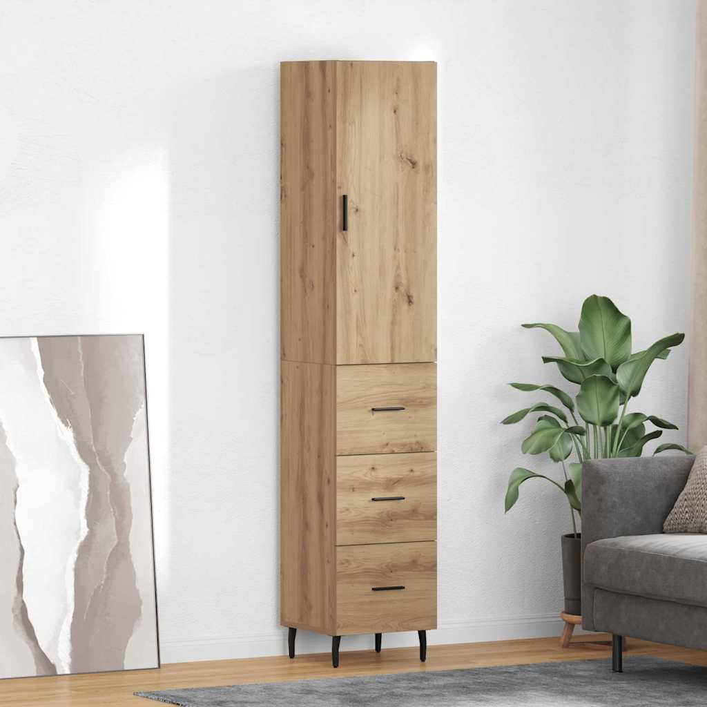 Highboard Artisan Oak 34.5 x 34 x 180 cm Engineered Wood