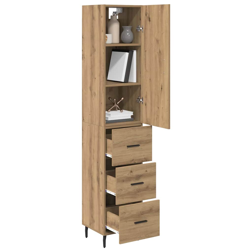 Highboard Artisan Oak 34.5 x 34 x 180 cm Engineered Wood