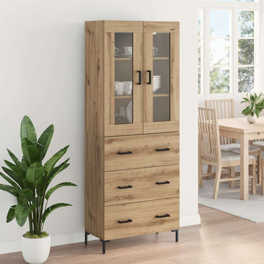 Highboard 2 pcs Artisan Oak 69.5 x 34 x 180 cm Engineered Wood
