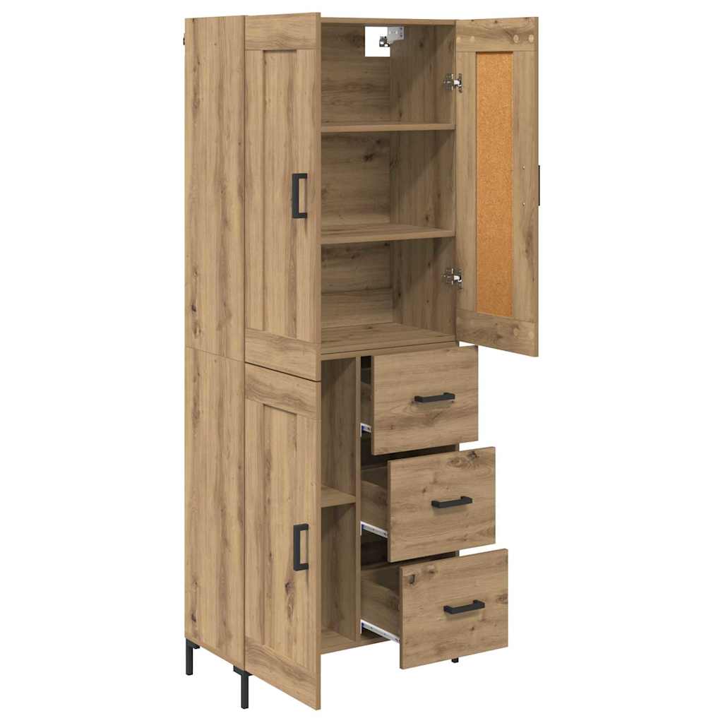Highboard 2 pcs Artisan Oak 69.5 x 34 x 180 cm Engineered Wood