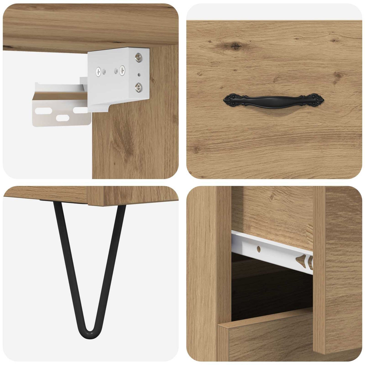 Highboard 2 pcs Artisan Oak 69.5 x 34 x 180 cm Engineered Wood