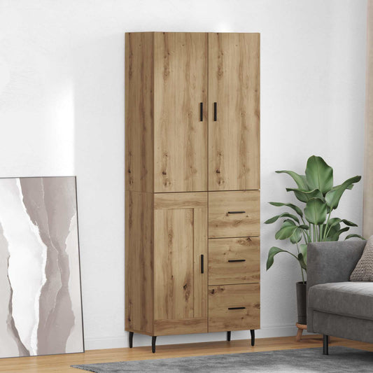 Highboard 2 pcs Artisan Oak 69.5 x 34 x 180 cm Engineered Wood
