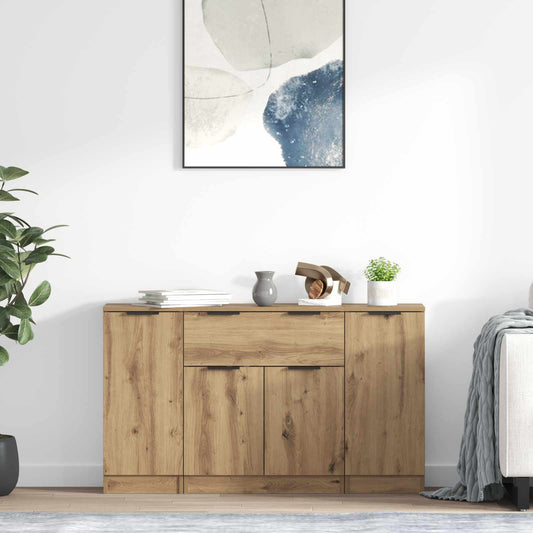Sideboard 3 pcs Artisan Oak 120 x 30 x 70 cm Engineered Wood