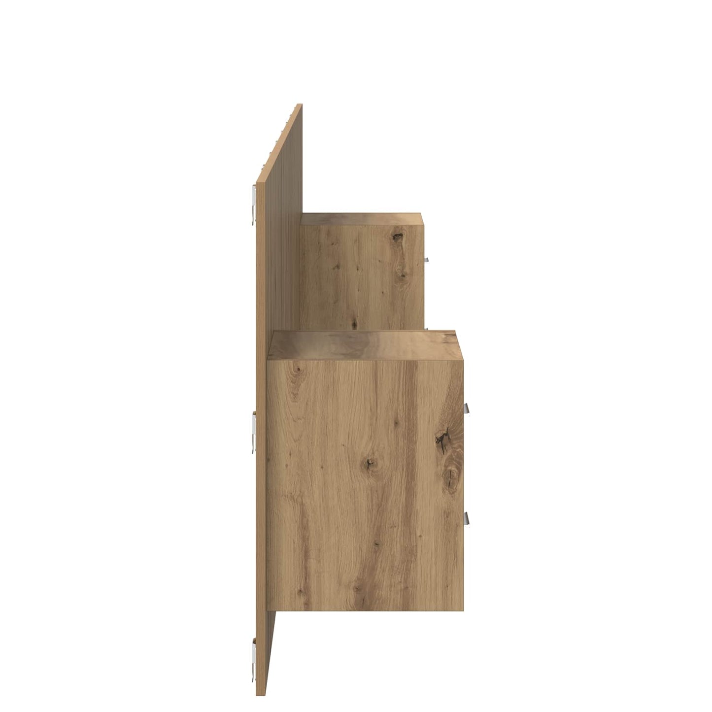 Headboard with Cabinet 3 pcs Artisan Oak Engineered Wood