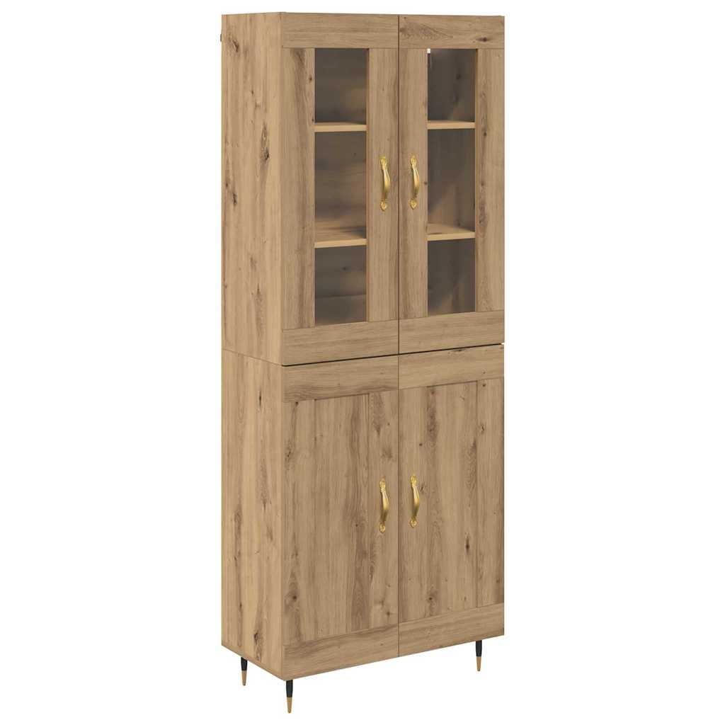 Highboard 2 pcs Artisan Oak 69.5 x 34 x 180 cm Engineered Wood