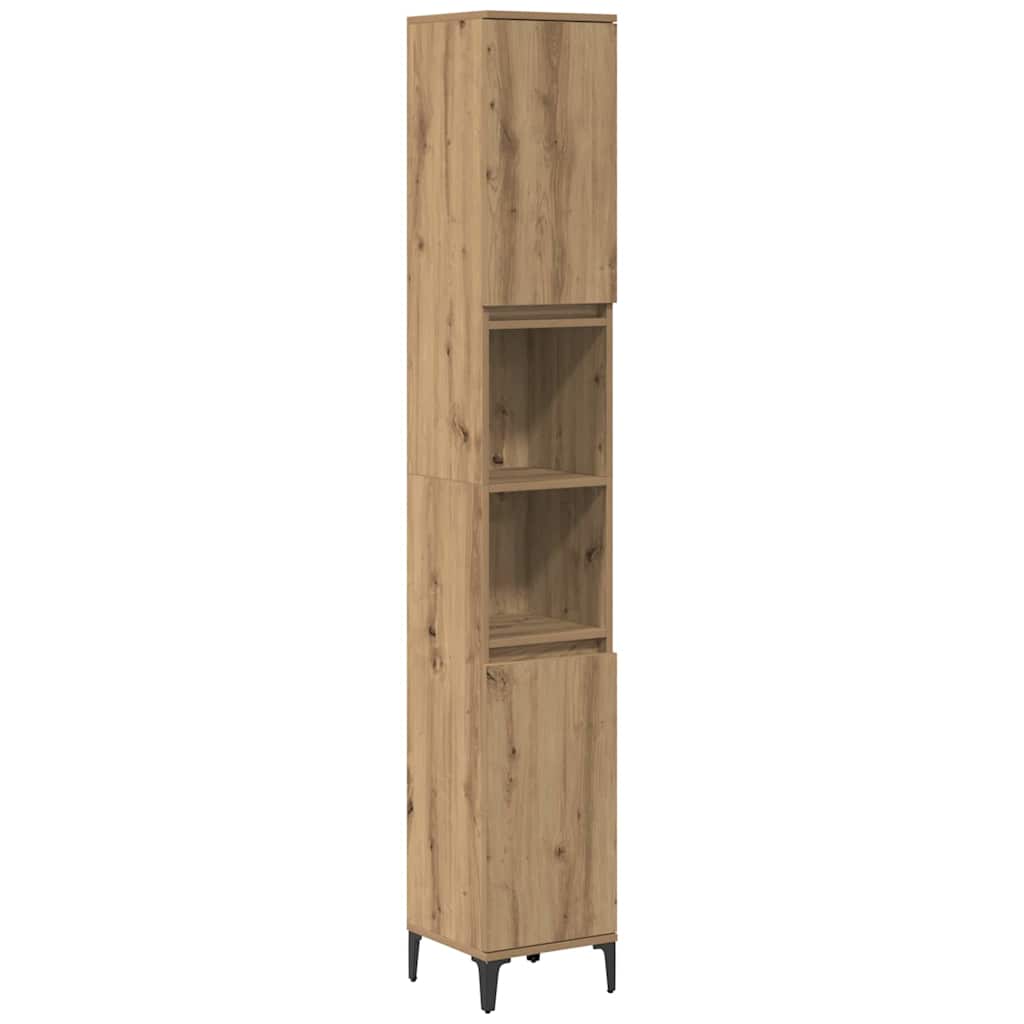 Bathroom Furniture Set 3 pcs Artisan Oak Engineered wood