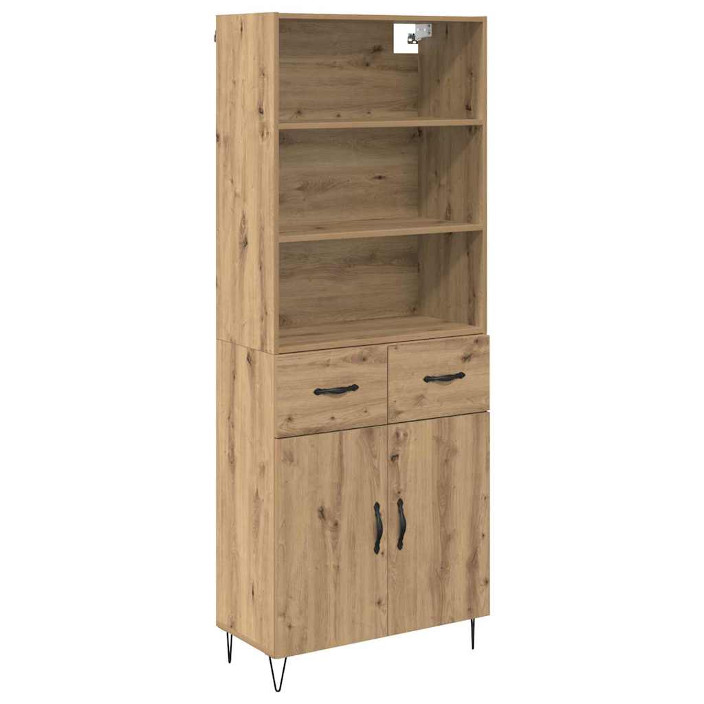 Highboard 2 pcs Artisan Oak 69.5 x 34 x 180 cm Engineered Wood