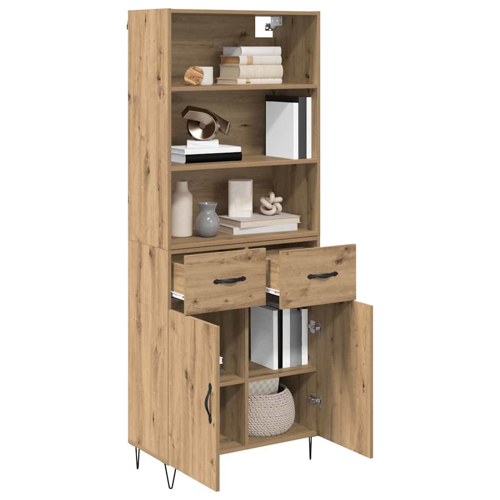 Highboard 2 pcs Artisan Oak 69.5 x 34 x 180 cm Engineered Wood