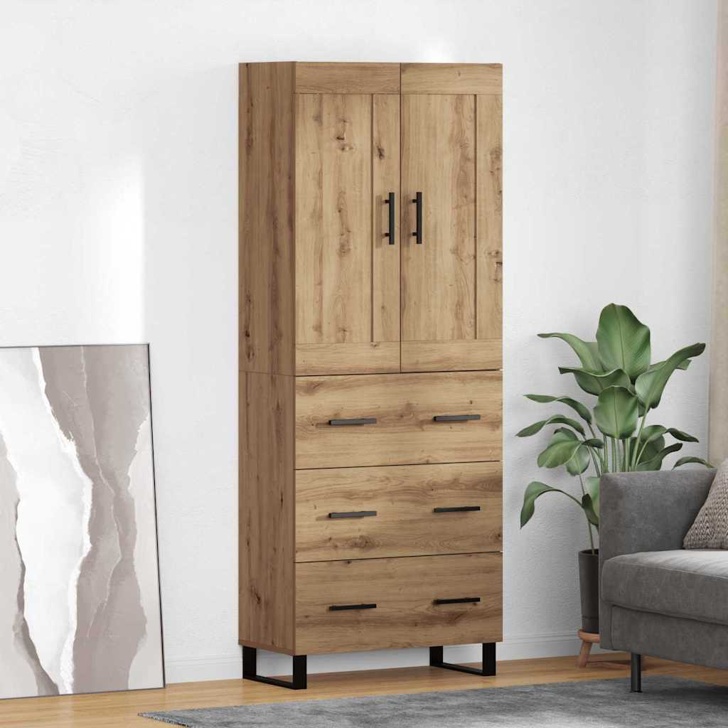 Highboard 2 pcs Artisan Oak 69.5 x 34 x 180 cm Engineered Wood