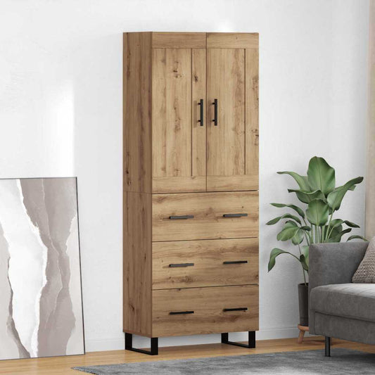 Highboard 2 pcs Artisan Oak 69.5 x 34 x 180 cm