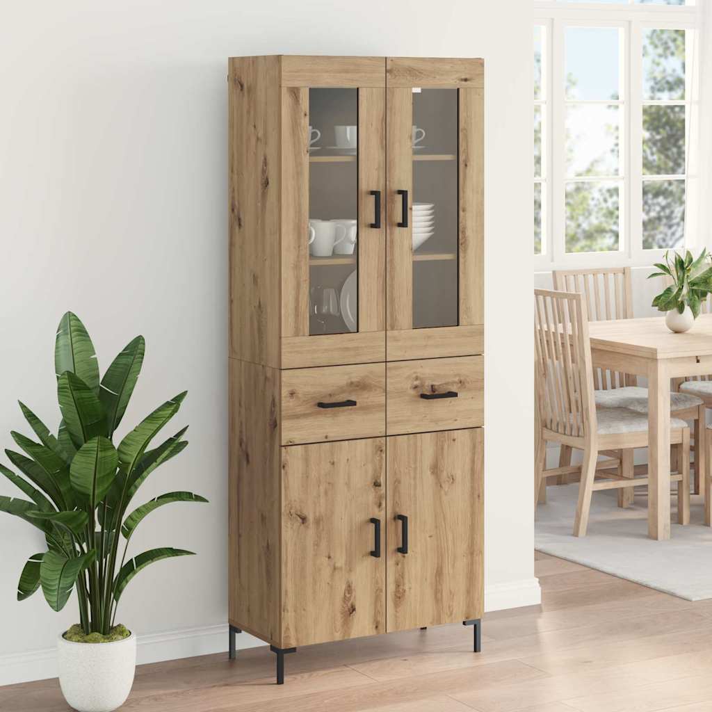 Highboard 2 pcs Artisan Oak 69.5 x 34 x 180 cm Engineered Wood