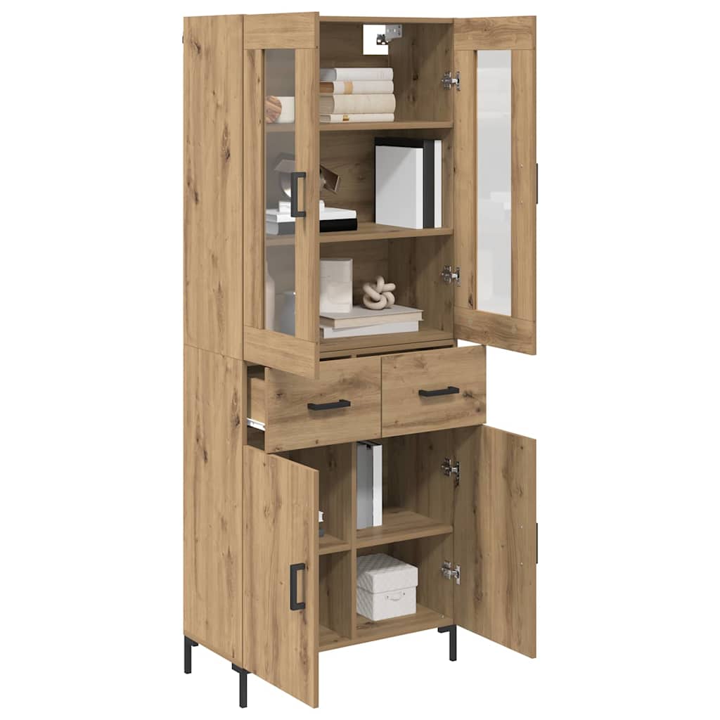 Highboard 2 pcs Artisan Oak 69.5 x 34 x 180 cm Engineered Wood