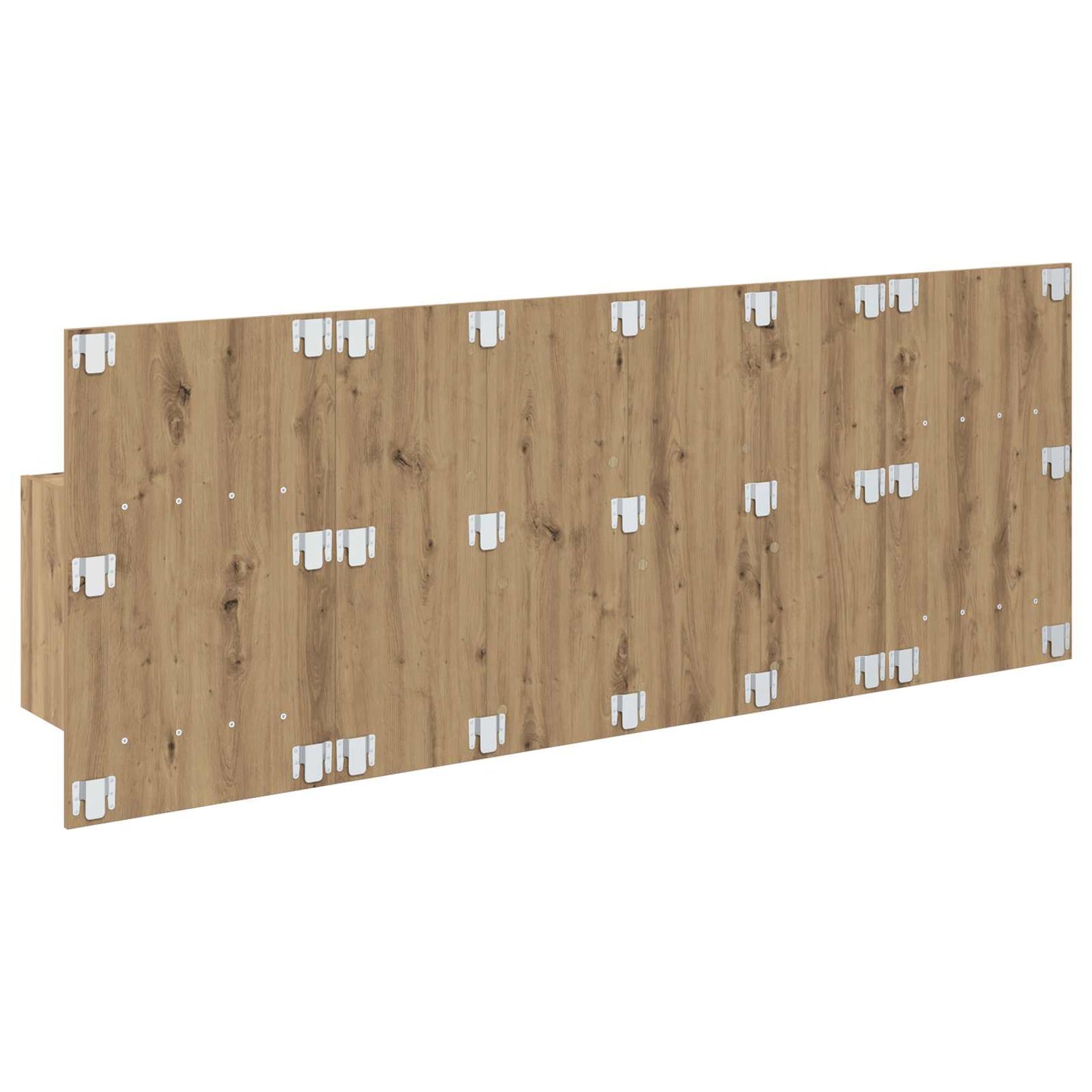 Headboard with Cabinet 3 pcs Artisan Oak Engineered Wood