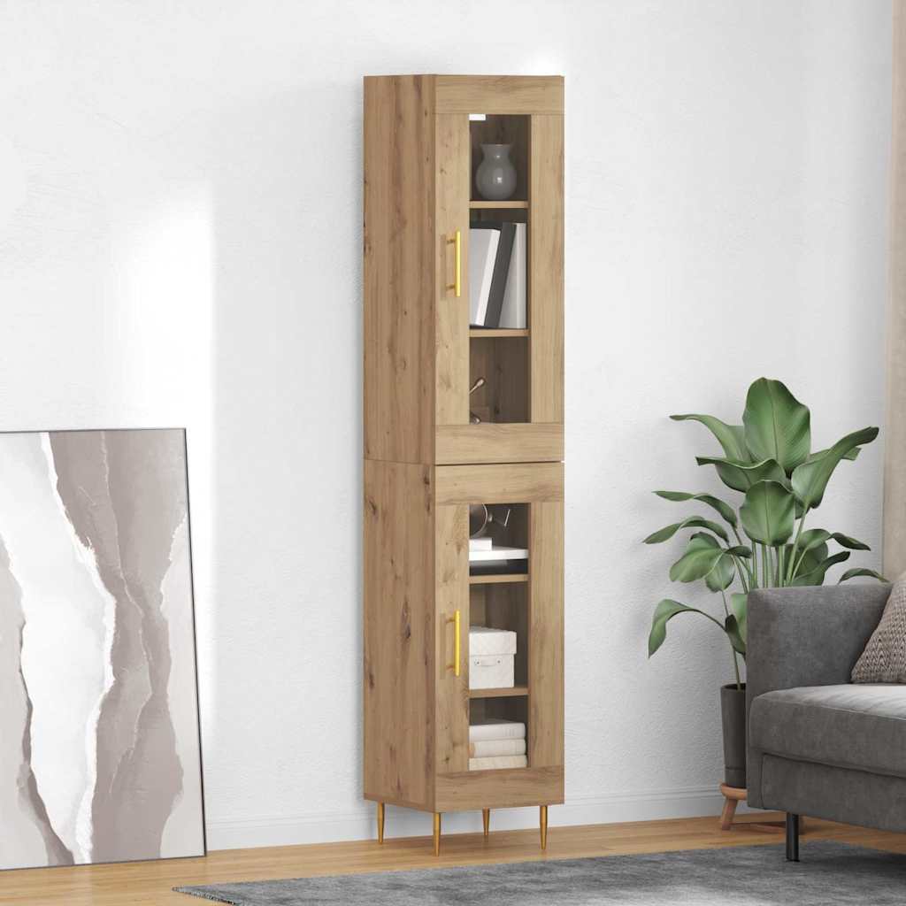Highboard 2 pcs Artisan Oak 34.5 x 34 x 180 cm Engineered Wood