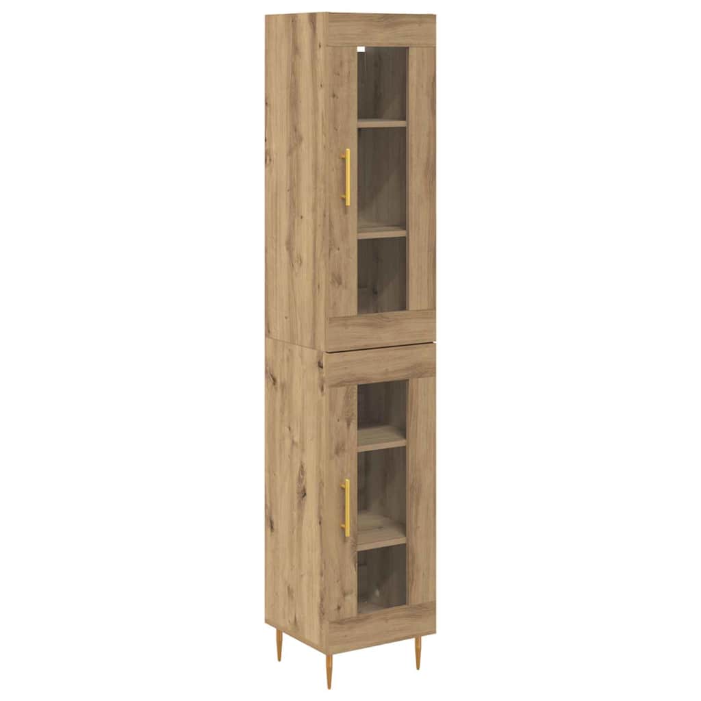 Highboard 2 pcs Artisan Oak 34.5 x 34 x 180 cm Engineered Wood