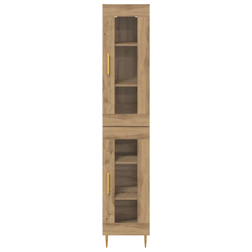 Highboard 2 pcs Artisan Oak 34.5 x 34 x 180 cm Engineered Wood