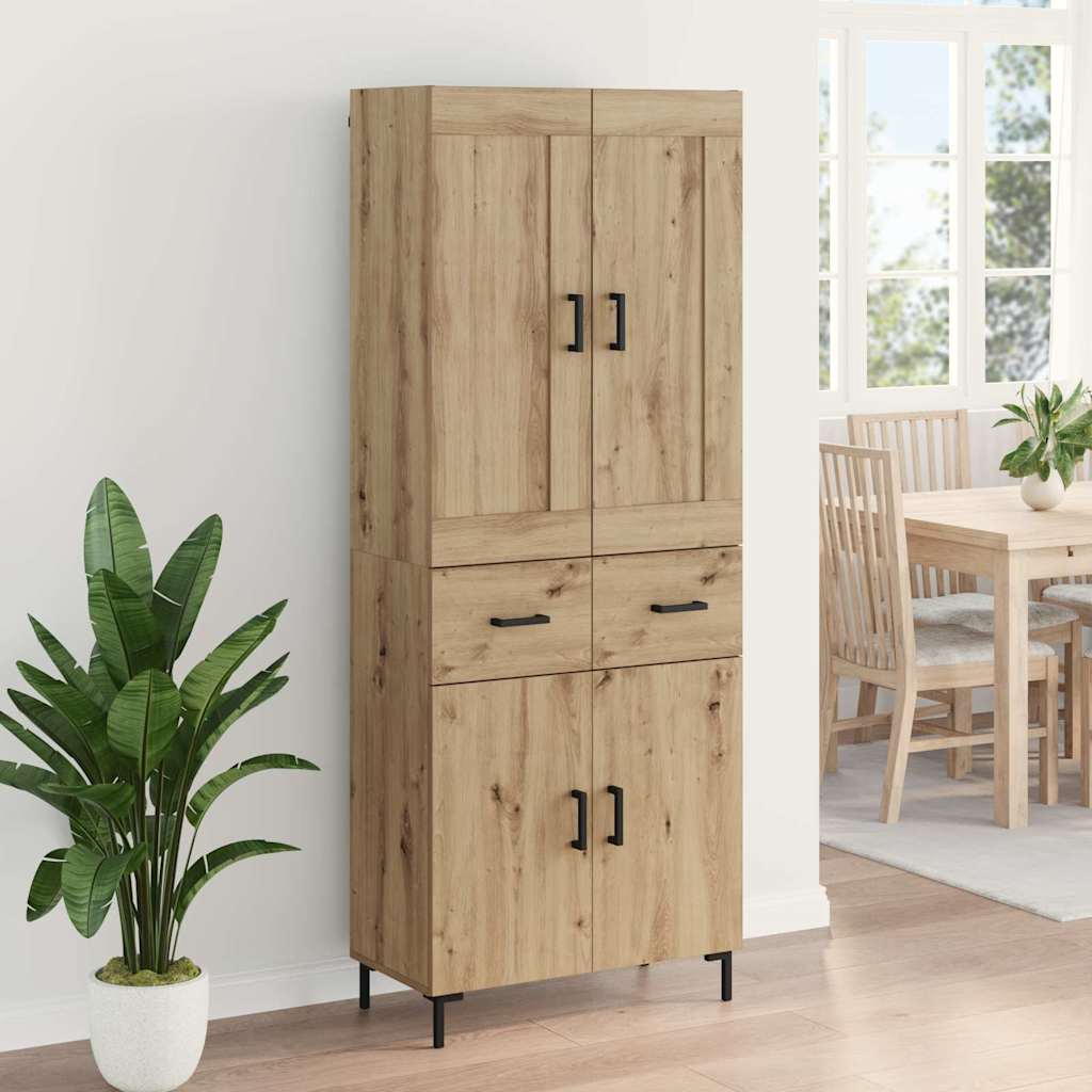 Highboard 2 pcs Artisan Oak 69.5 x 34 x 180 cm Engineered Wood