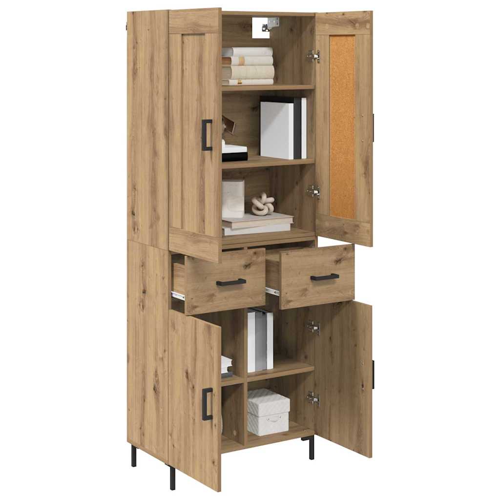 Highboard 2 pcs Artisan Oak 69.5 x 34 x 180 cm Engineered Wood