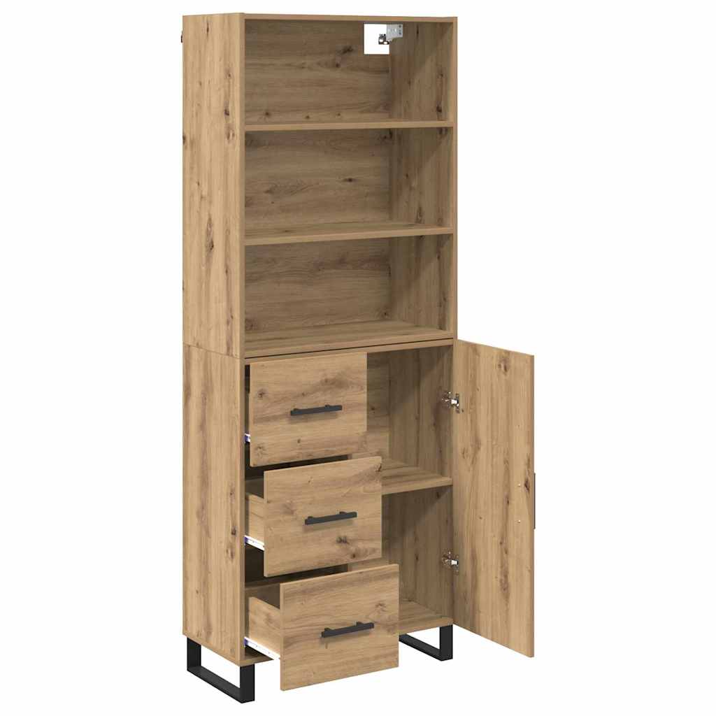 Highboard 2 pcs Artisan Oak 69.5 x 34 x 180 cm Engineered Wood