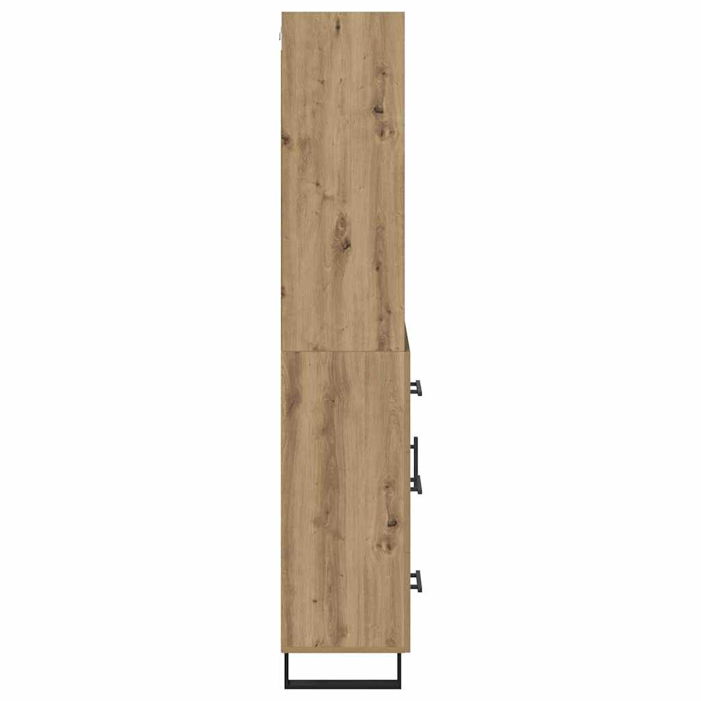 Highboard 2 pcs Artisan Oak 69.5 x 34 x 180 cm Engineered Wood