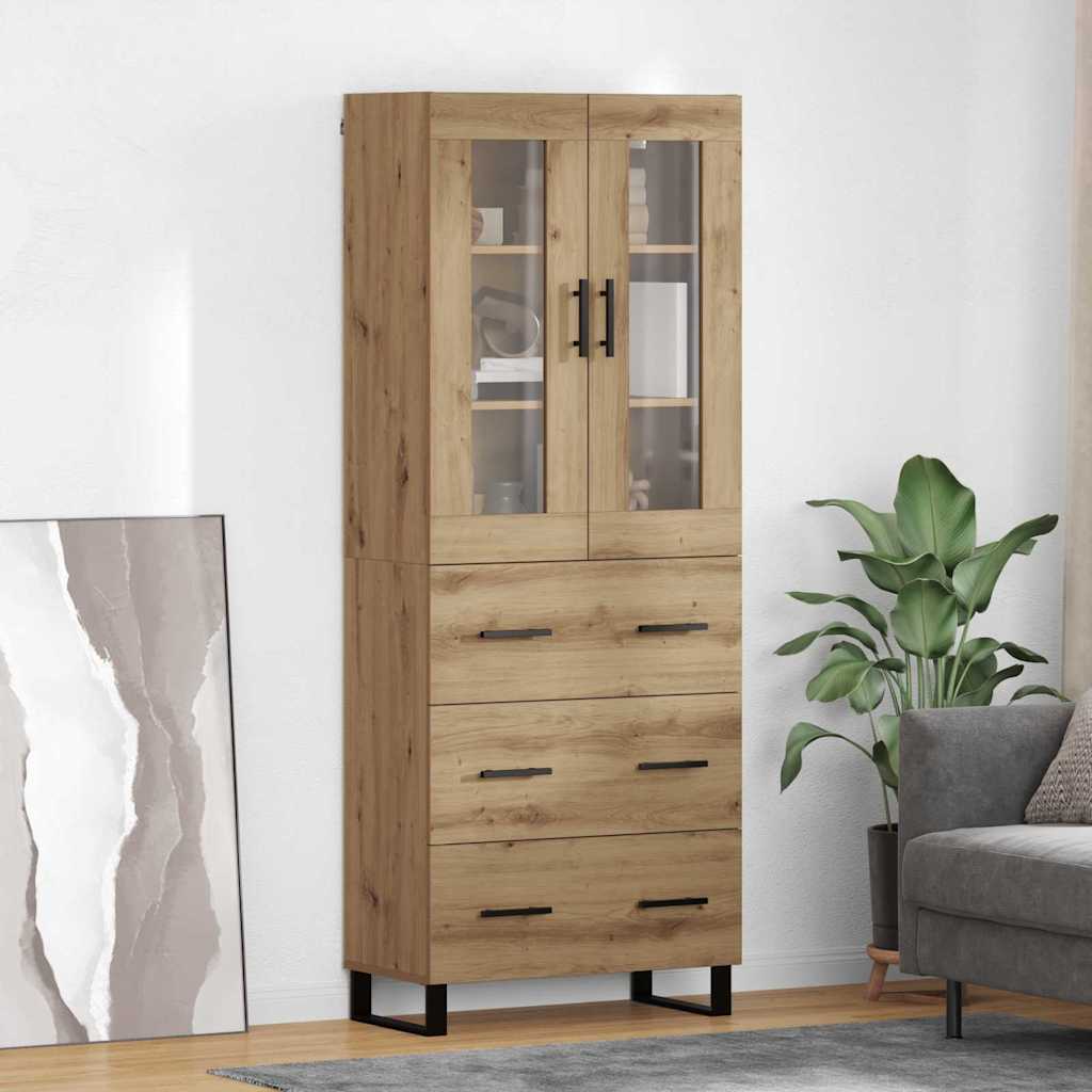 Highboard 2 pcs Artisan Oak 69.5 x 34 x 180 cm Engineered Wood