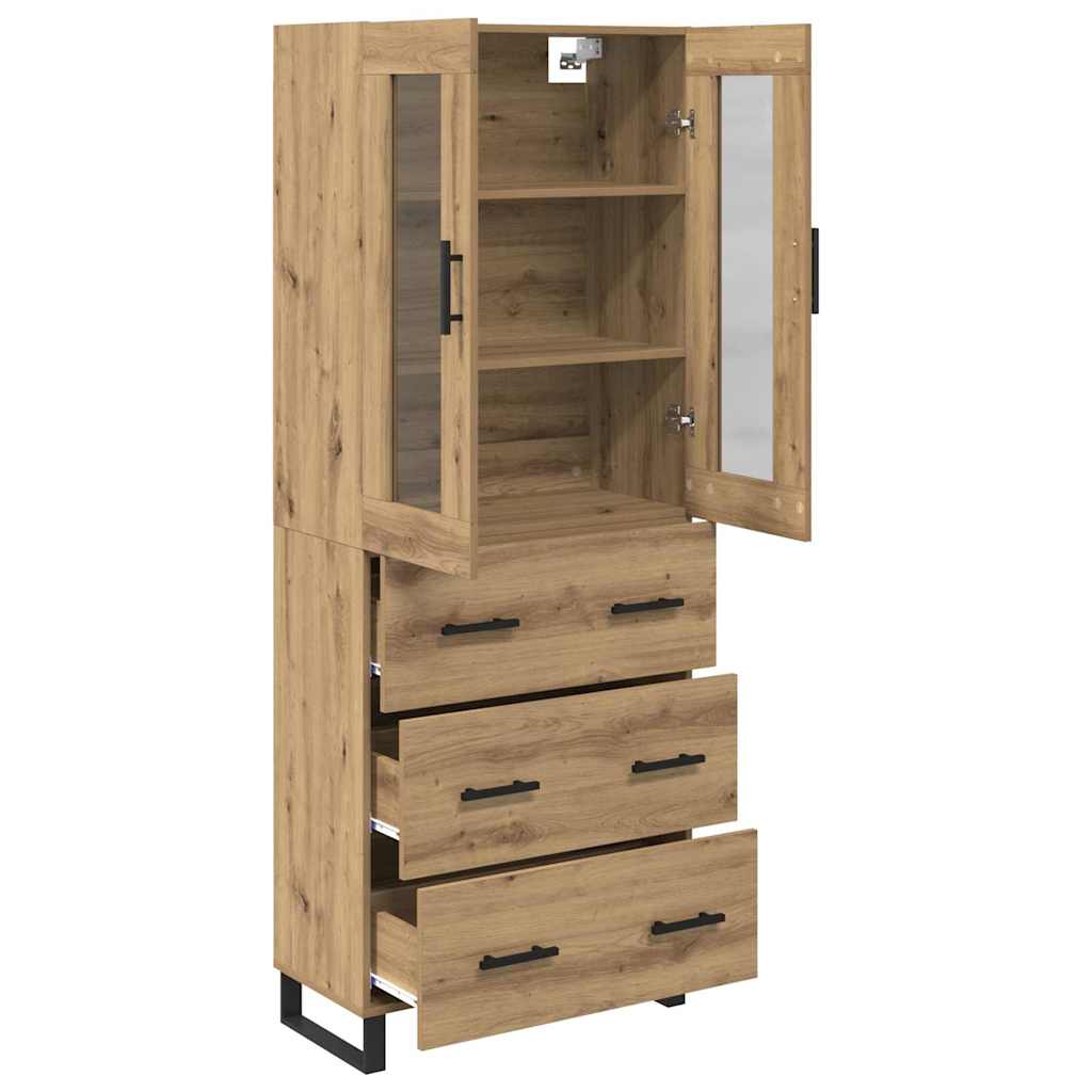 Highboard 2 pcs Artisan Oak 69.5 x 34 x 180 cm Engineered Wood