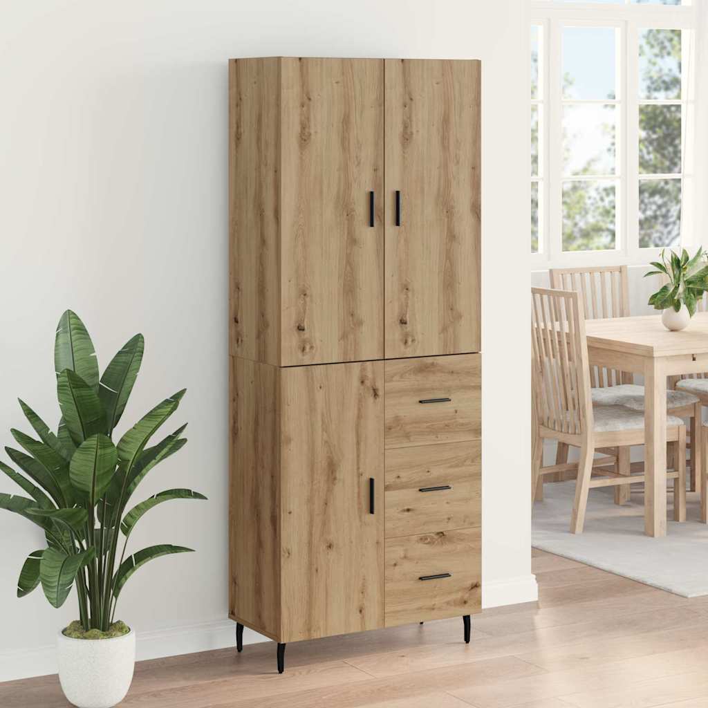 Highboard 2 pcs Artisan Oak 69.5 x 34 x 180 cm Engineered Wood