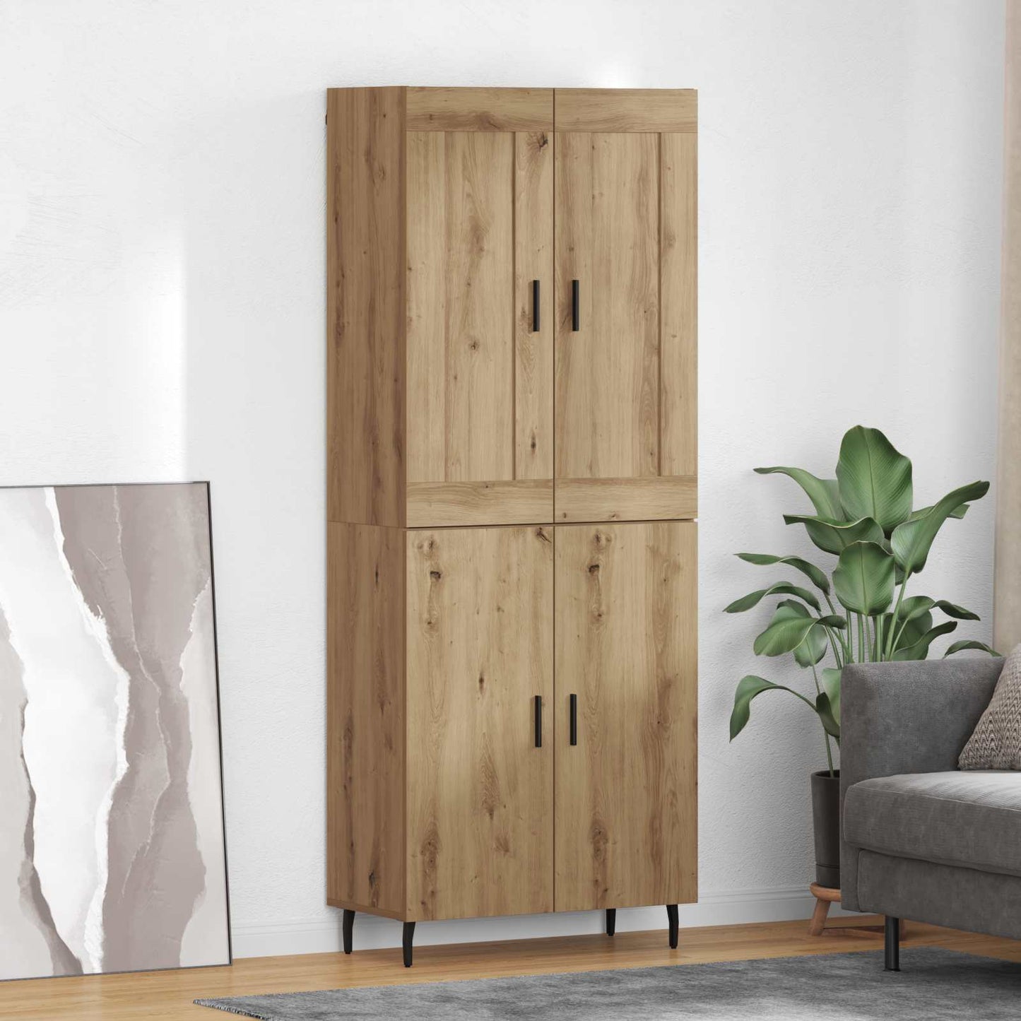 Highboard 2 pcs Artisan Oak 69.5 x 34 x 180 cm Engineered Wood