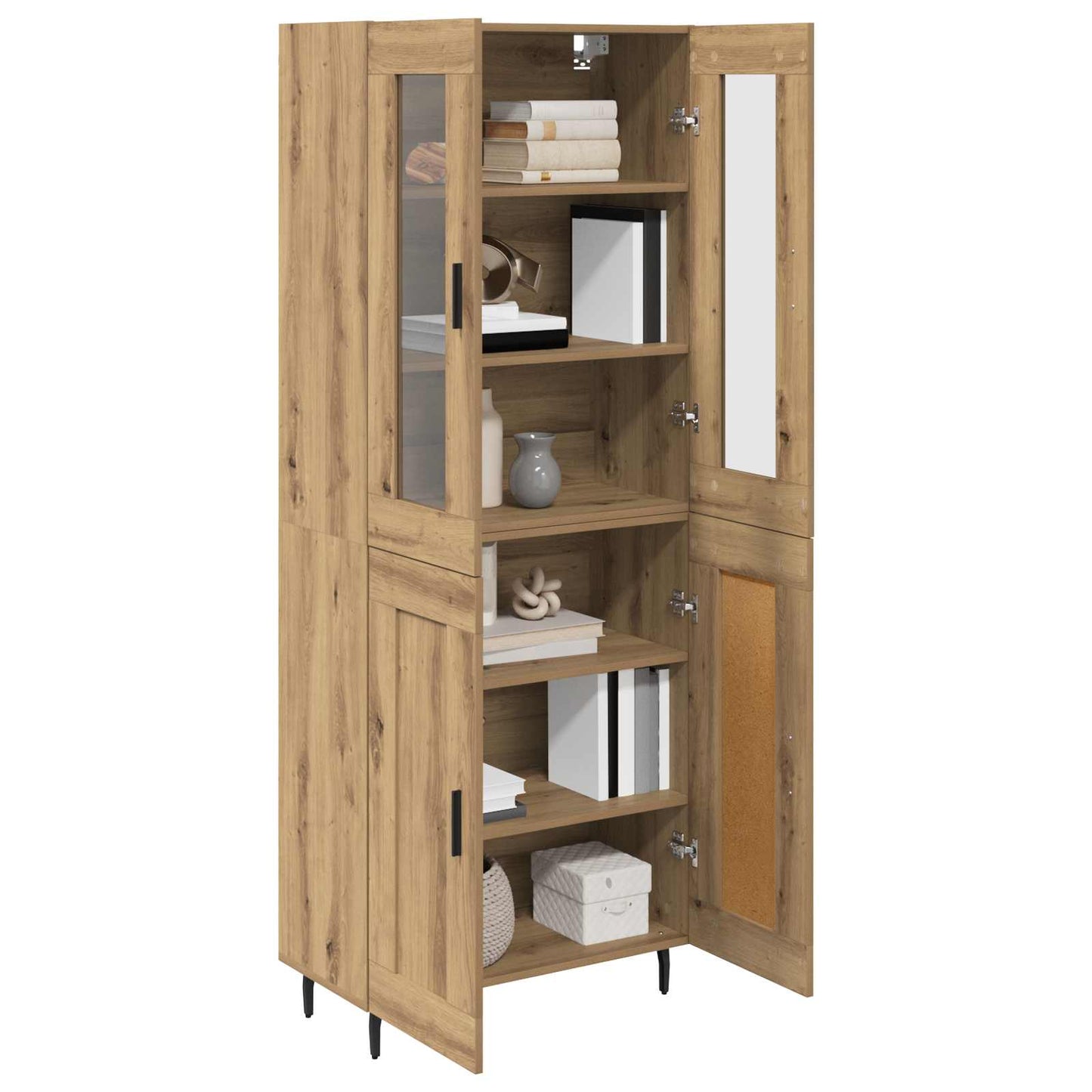 Highboard 2 pcs Artisan Oak 69.5 x 34 x 180 cm Engineered Wood