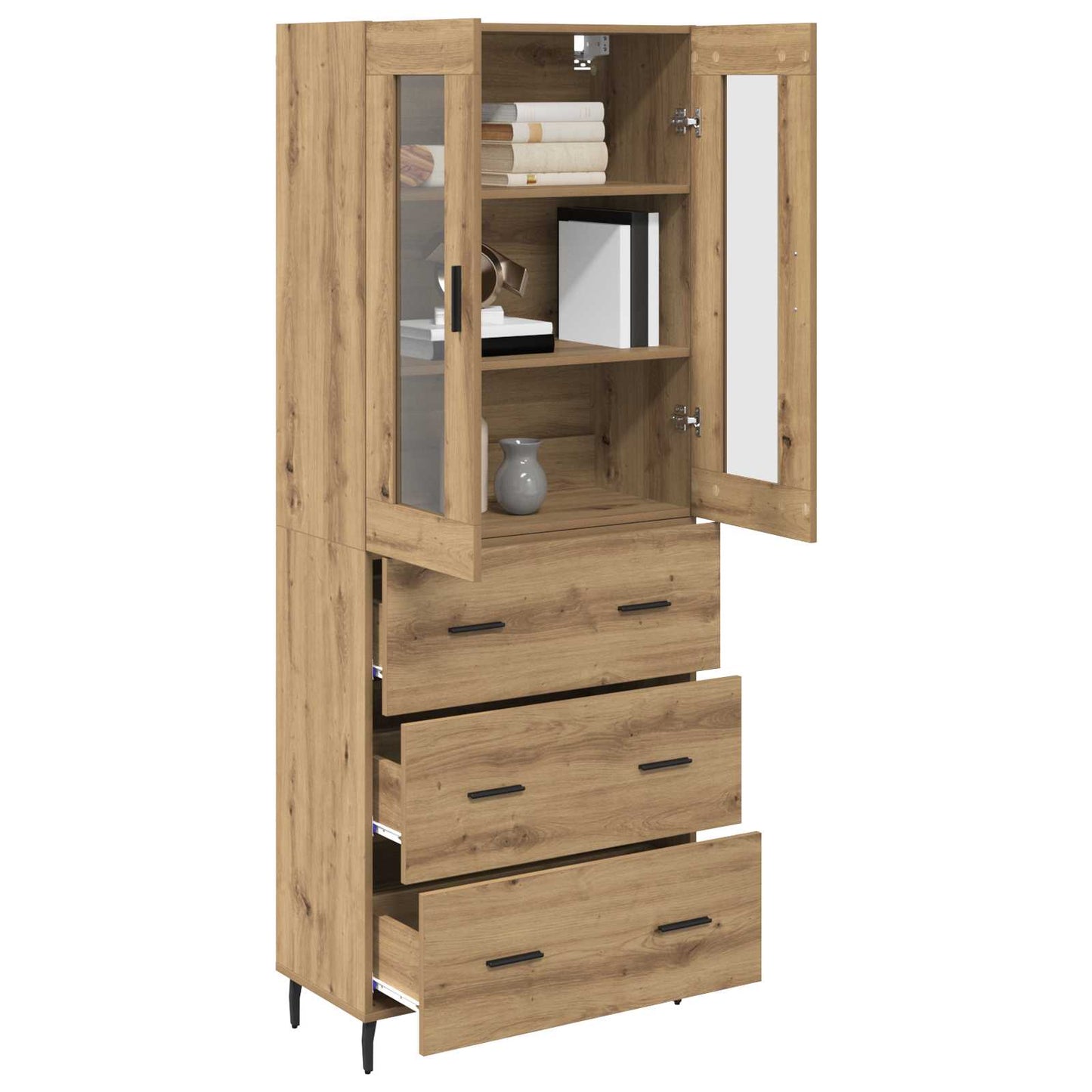 Highboard 2 pcs Artisan Oak 69.5 x 34 x 180 cm Engineered Wood