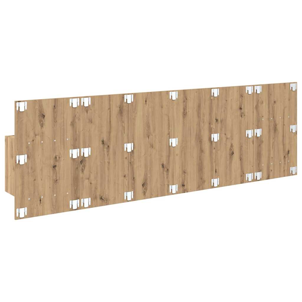 Headboard with Cabinet 3 pcs Artisan Oak Engineered Wood
