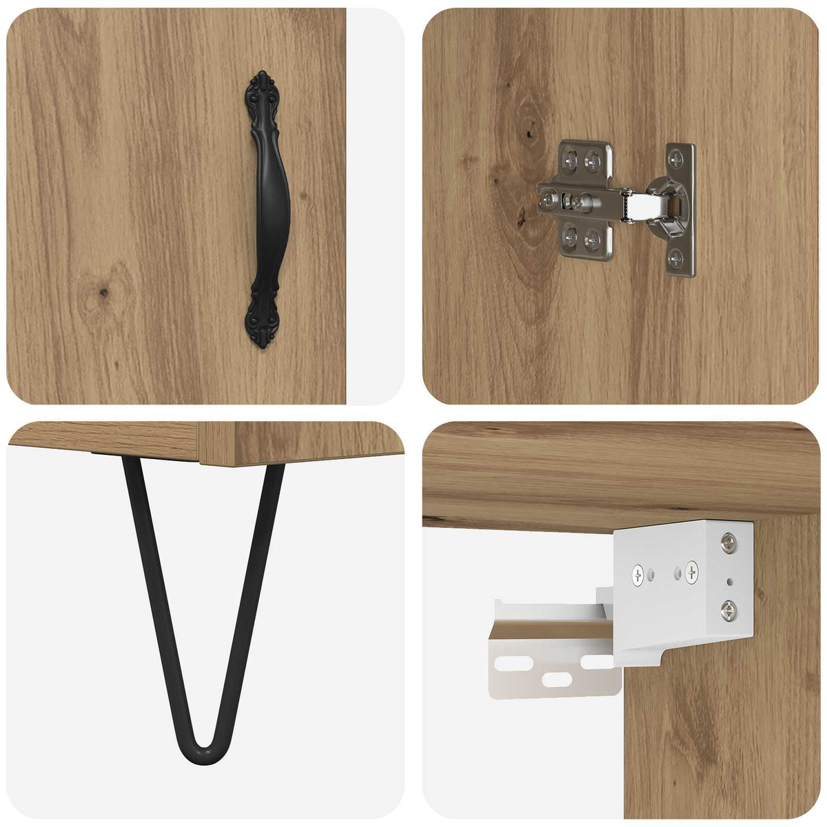 Highboard 2 pcs Artisan Oak 69.5 x 34 x 180 cm