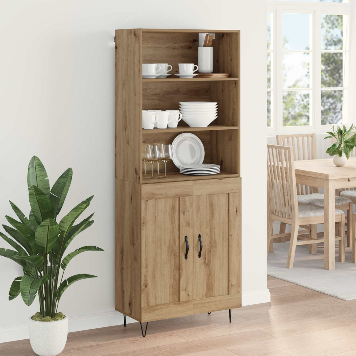 Highboard 2 pcs Artisan Oak 69.5 x 34 x 180 cm
