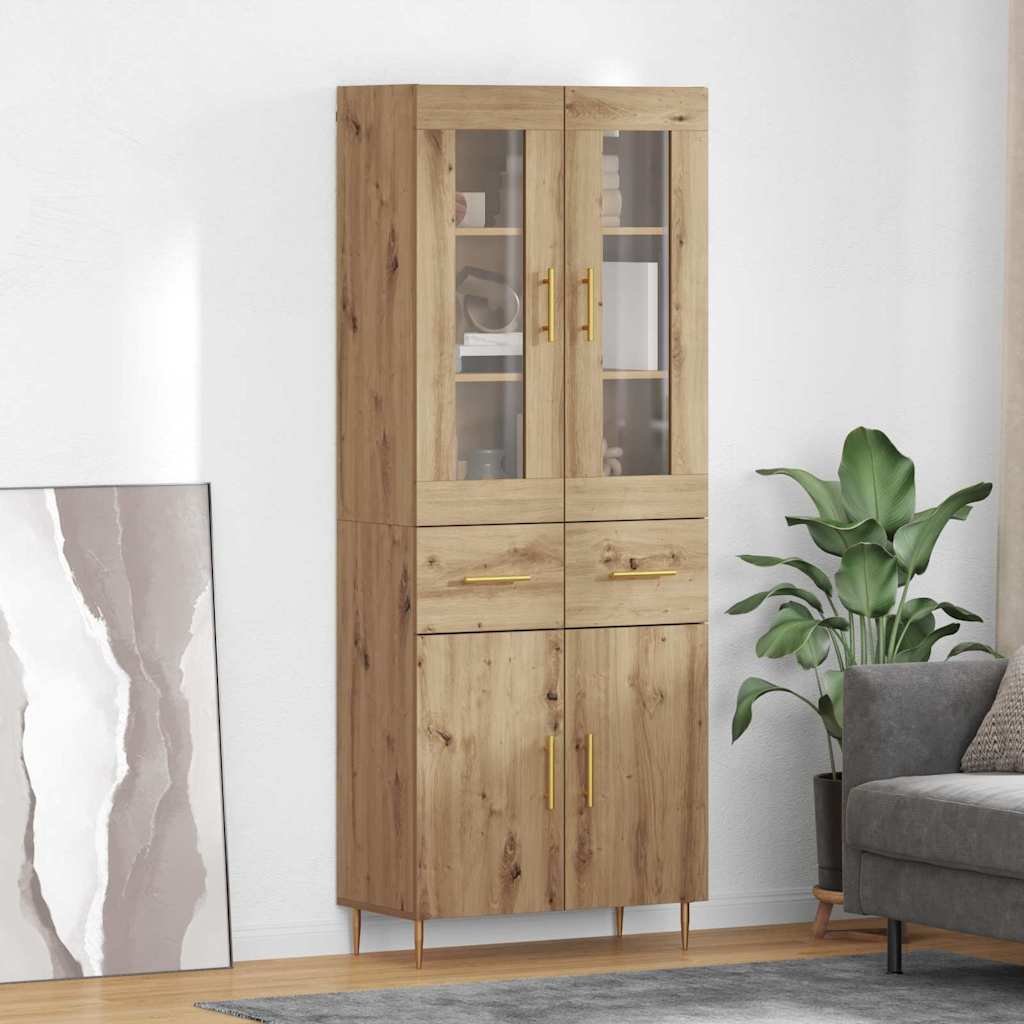 Highboard 2 pcs Artisan Oak 69.5 x 34 x 180 cm Engineered Wood