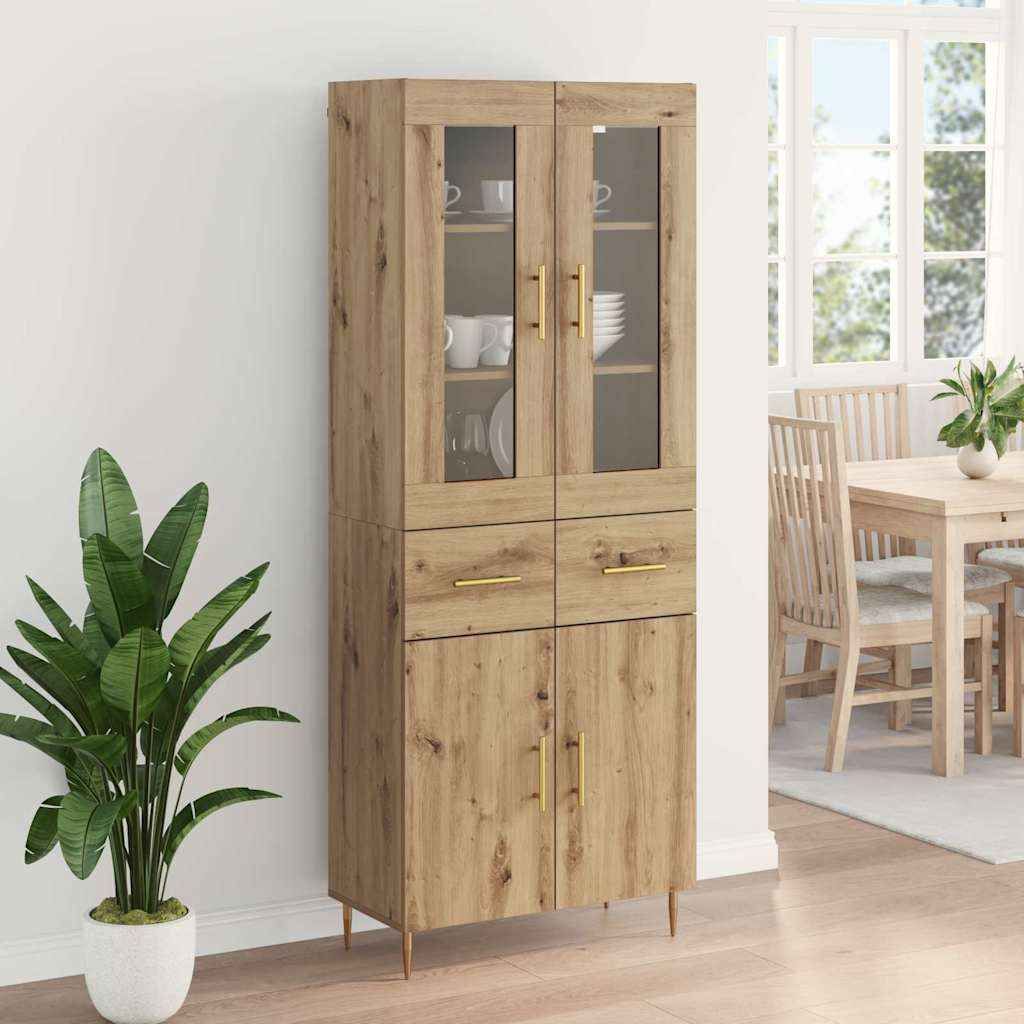 Highboard 2 pcs Artisan Oak 69.5 x 34 x 180 cm Engineered Wood