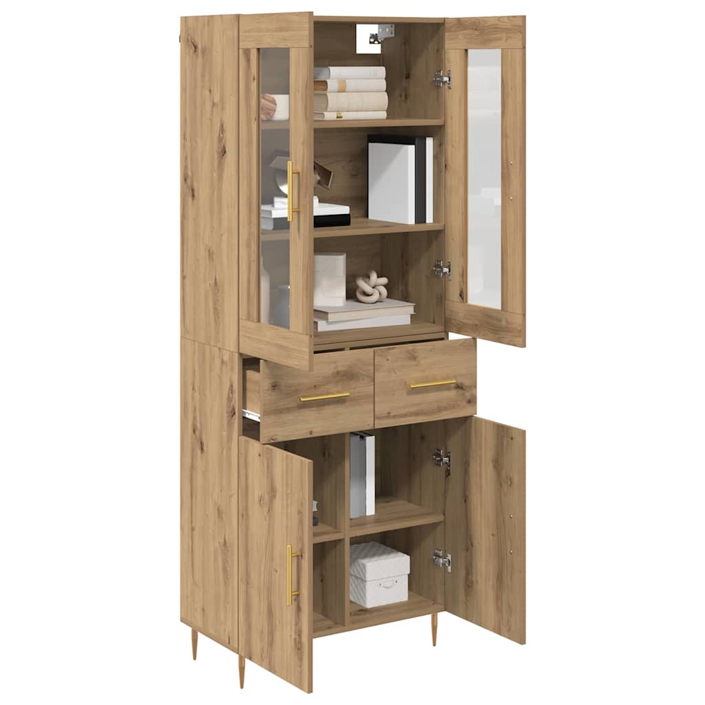 Highboard 2 pcs Artisan Oak 69.5 x 34 x 180 cm Engineered Wood