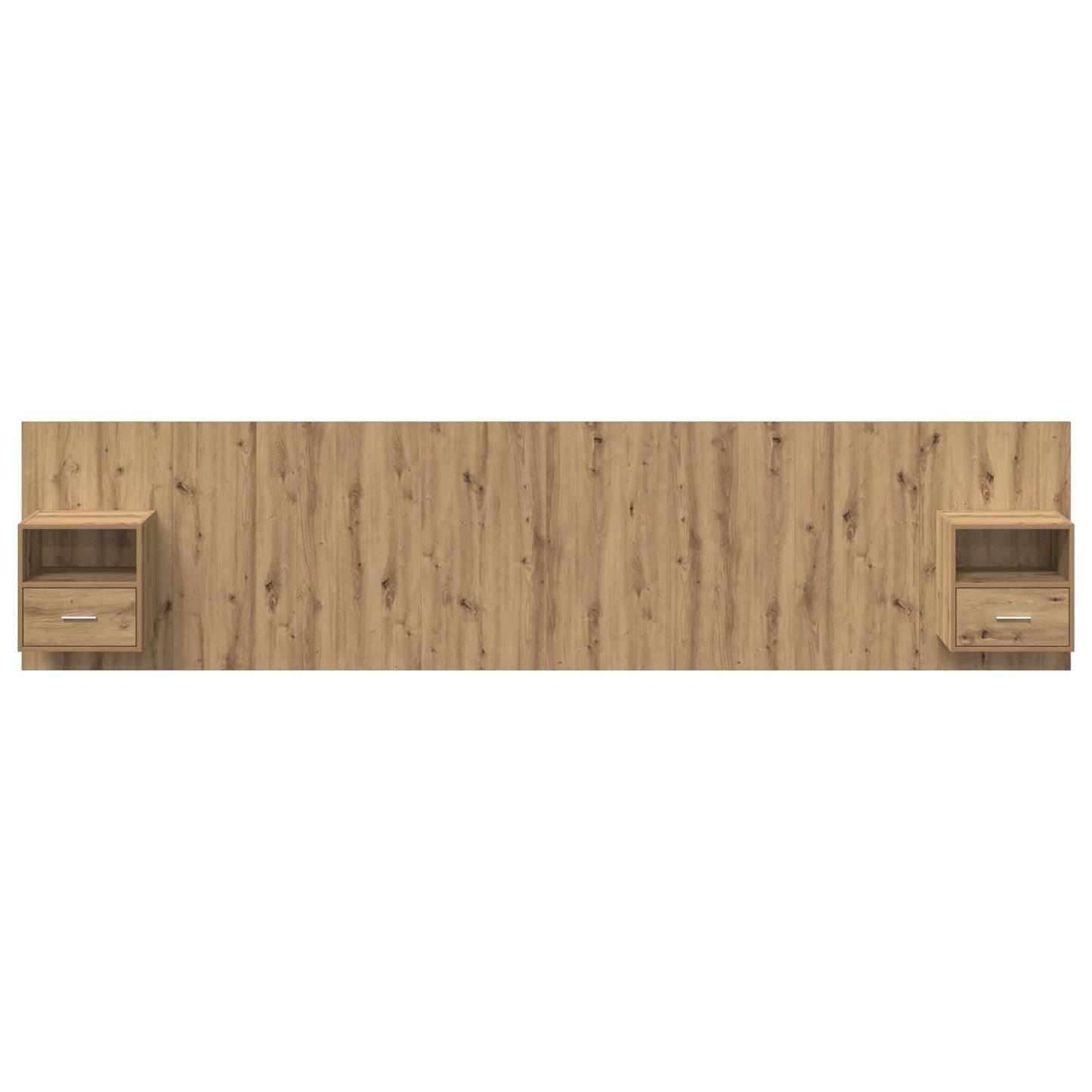 Headboard with Cabinet 3 pcs Artisan Oak Engineered Wood