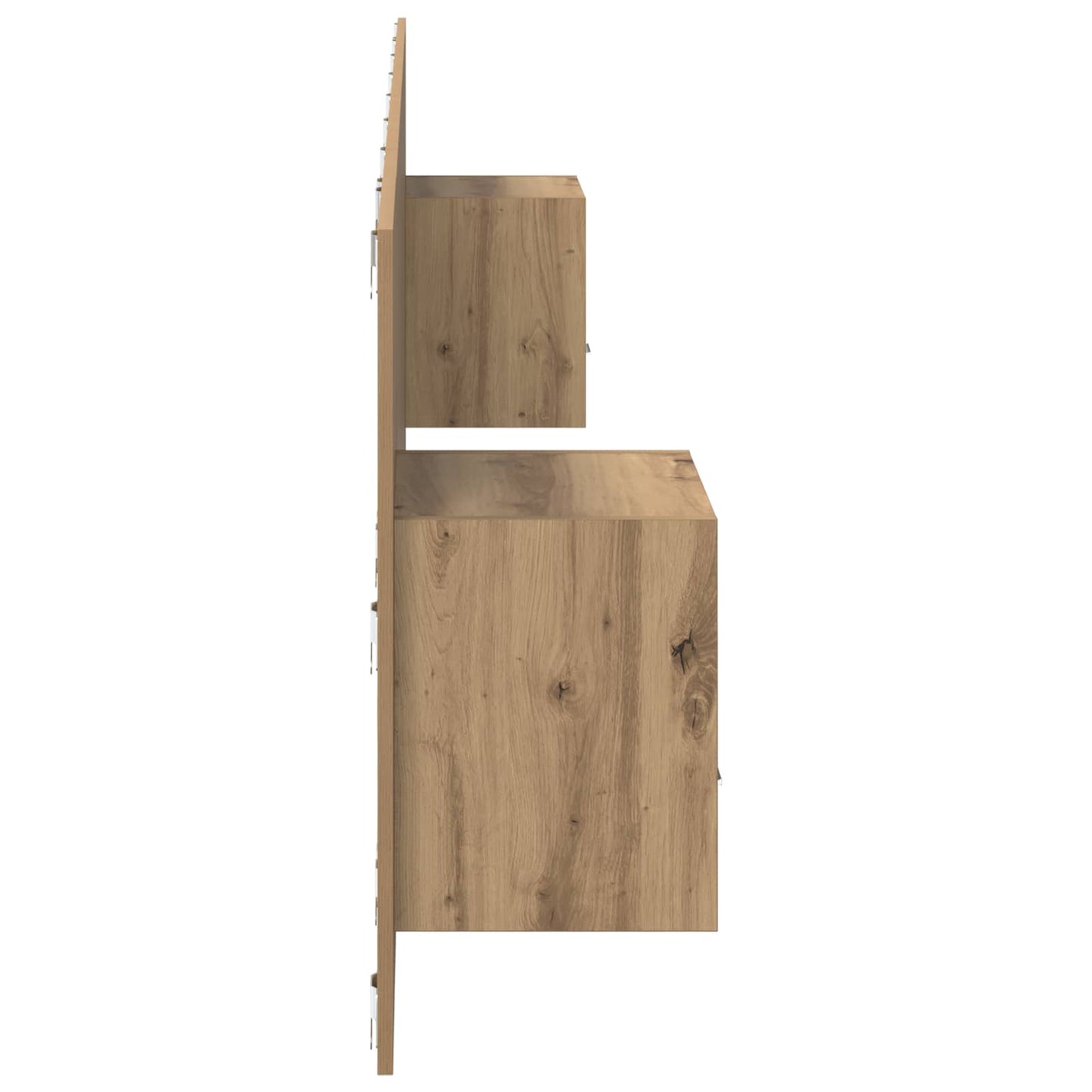 Headboard with Cabinet 3 pcs Artisan Oak Engineered Wood