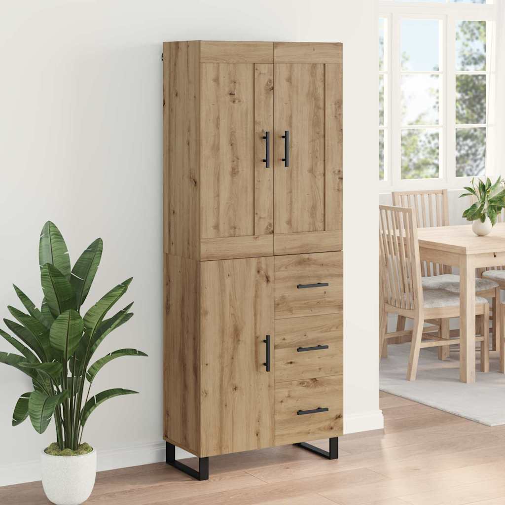 Highboard 2 pcs Artisan Oak 69.5 x 34 x 180 cm Engineered Wood