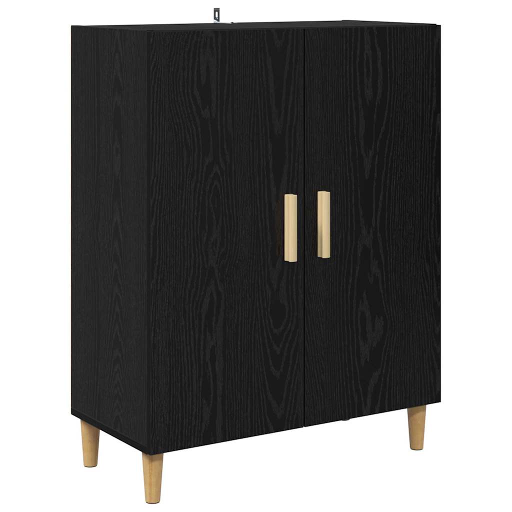 Highboard Black Oak 69.5 x 32.5 x 180 cm Engineered Wood